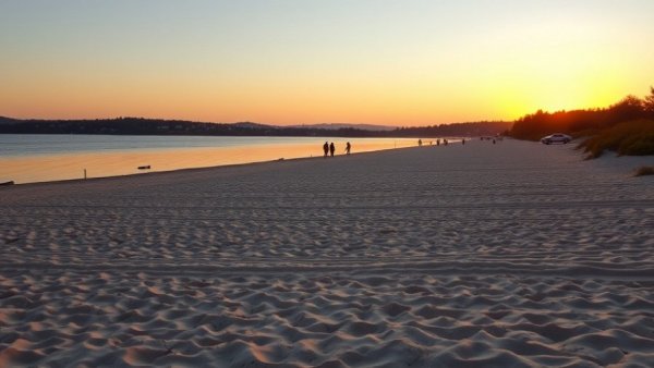 Lake during sunset in Pflugerville with water and sky.