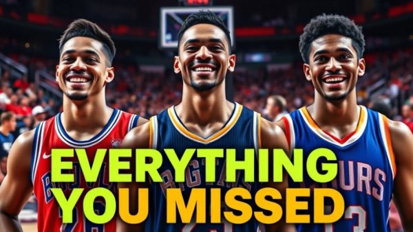 Houston sports news vibrant collage of basketball players.