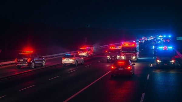 Austin news traffic: multi-car crash on I-35 at night