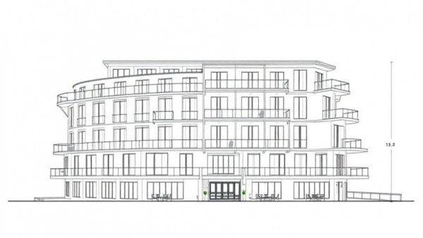 Blueprint of upscale hotel planned for The Domain, architectural design.