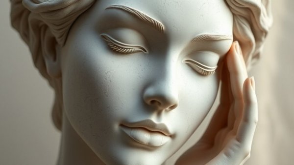 Abstract sculpture representing biological aging bursts, intricate textures