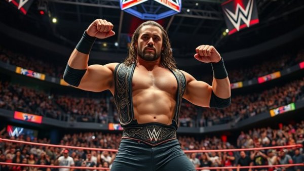 WWE NXT underground match wrestler striking a pose in a vibrant arena.