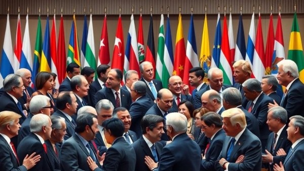 Collage of political leaders in discussion, history comes knocking unexpectedly.