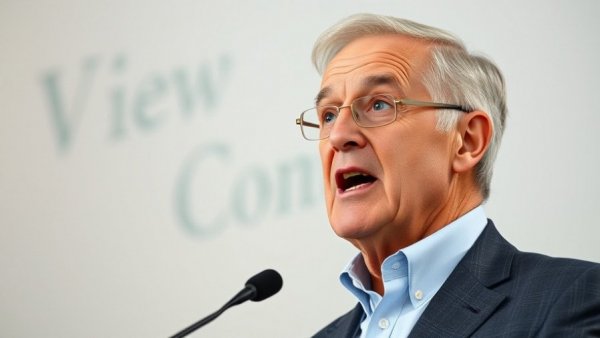 Politician speaking on Iran war, emphasizing a point.