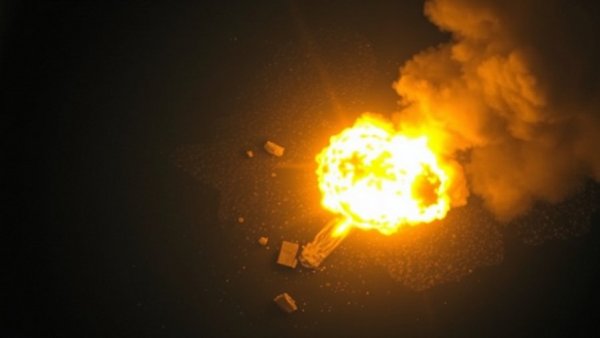 Infrared view of explosion during US strike on narco-traffickers.