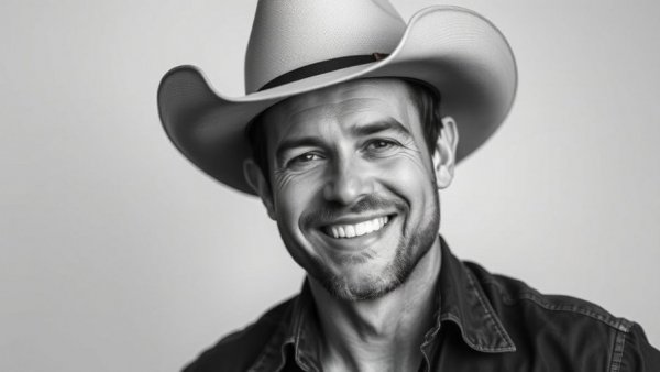 Portrait of Fort Bend County sheriff milton wright in cowboy hat.