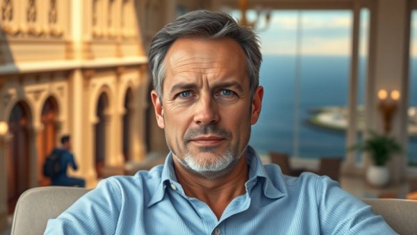 Neutral expression man with elaborate background, related to Epstein's guard testimony.