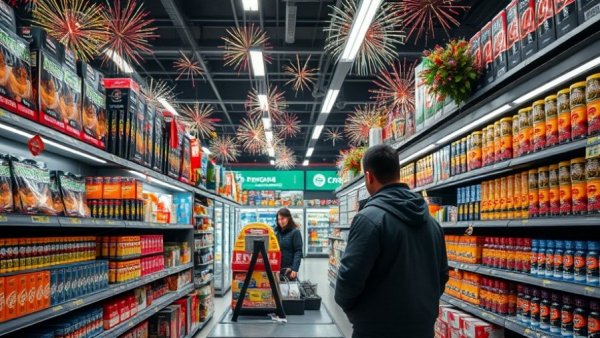 CCTV image of a suspect buying fireworks in a store.