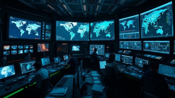 High-tech control room showcasing modern educational technology in Texas.