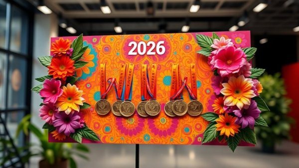 Fiesta 2026 medals San Antonio vibrant display in studio.