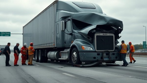 Interstate 35 accident news: semi-truck crash with emergency response.