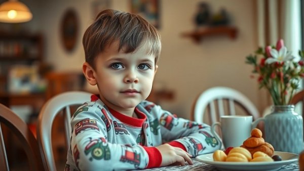 Texas students' breakfast time with a focus on childhood.