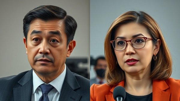 Split image of individuals discussing breaking news trump, serious expressions.