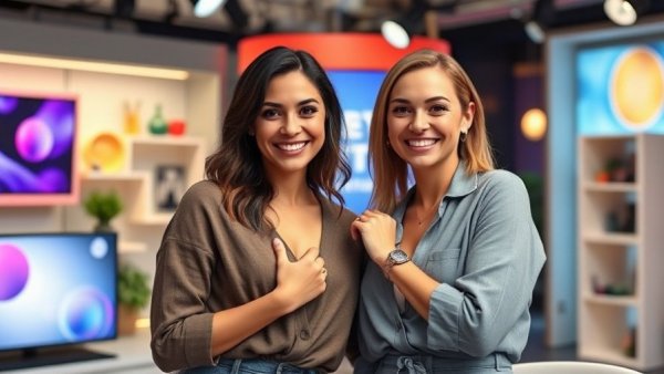Guthrie case law enforcement comments discussed by two smiling women on TV set.