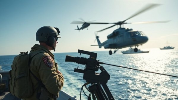 Iranian sea mines disrupt the Strait of Hormuz, navy operation underway.