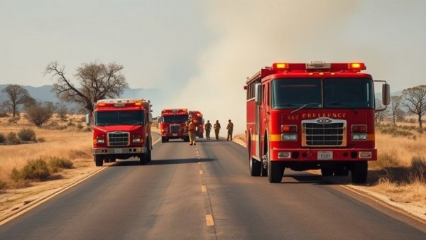 Emergency response to grass fire in southern Guadalupe County.