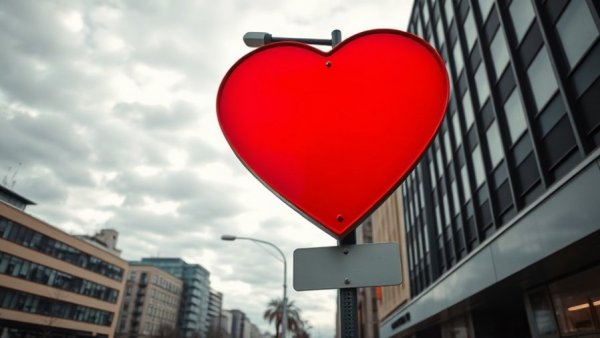Austin news shooting scene with red heart-shaped sign