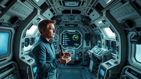 Reporter explores Artemis II Orion spacecraft interior