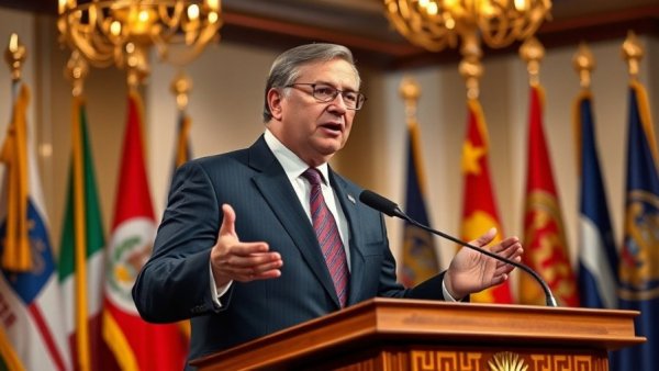 Trump Remarks Shamrock Bowl Presentation event scene.