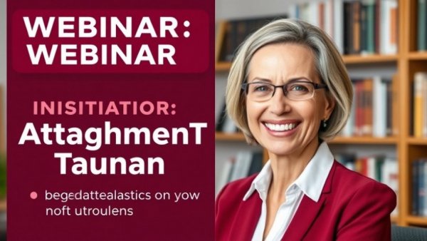 Webinar ad discussing attachment trauma mental health for seniors.
