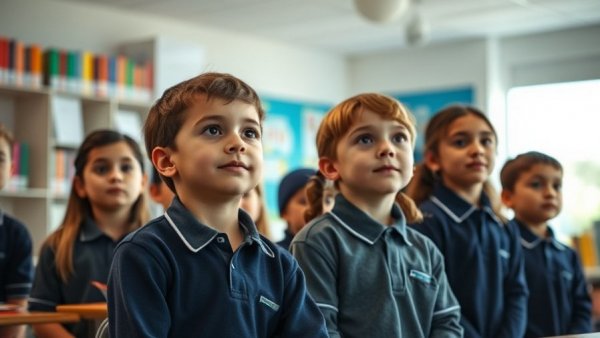 Young students engaged in classroom, Texas school voucher program context.