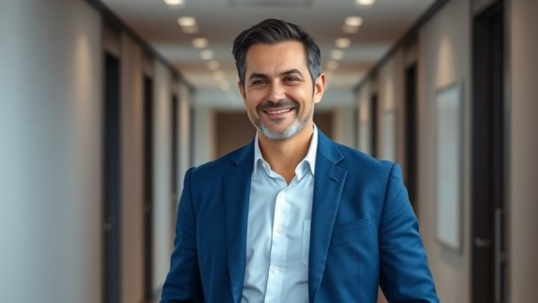 Confident man in office, related to Rising Fuel Costs American Airlines.
