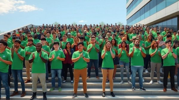 Austin IT consolidation plan discussion with large crowd outside.