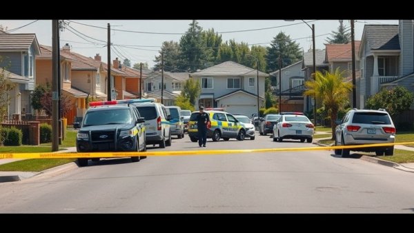 Selma police shooting investigation scene with police vehicles
