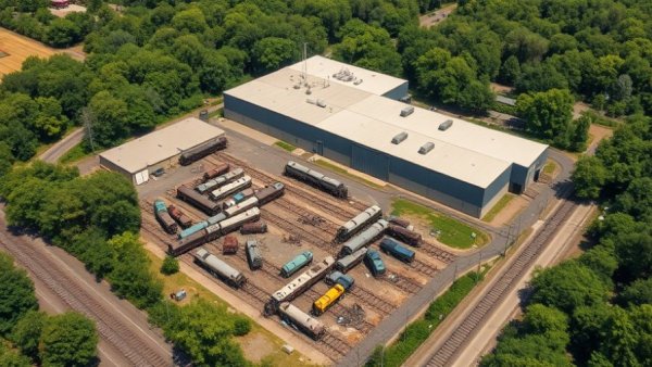Aerial view of train derailment near building, san antonio news.