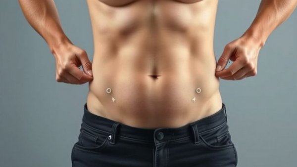 Torso highlighting belly fat for reversing prediabetes without weight loss.