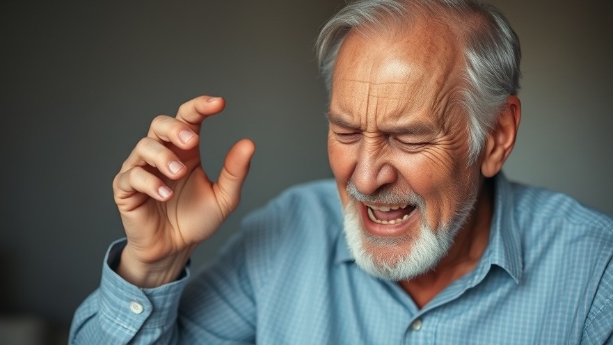 Older man holding a pill, related to improving sleep in elderly