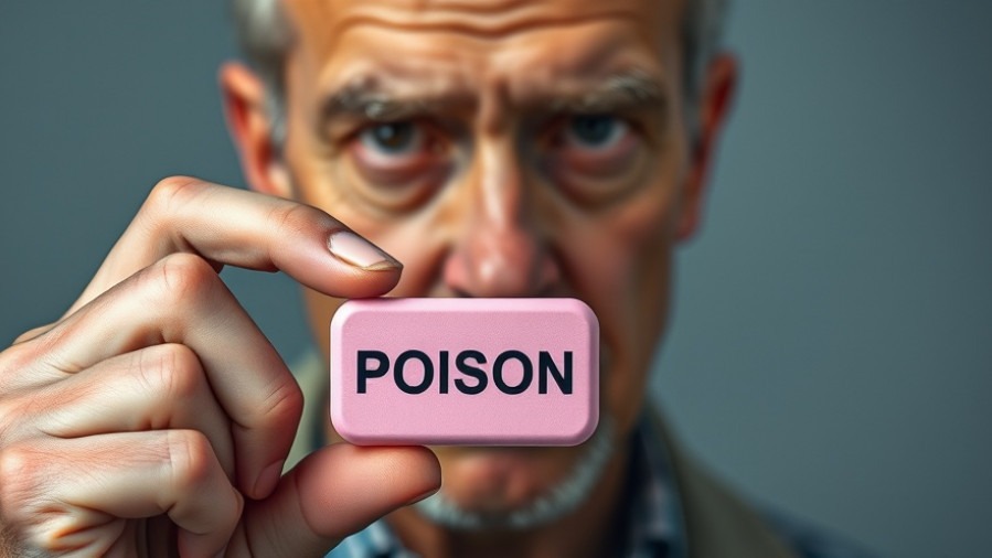 Man examining pill questioning its impact on nerve pain, highlighting concerns over vitamins that worsen nerve pain.