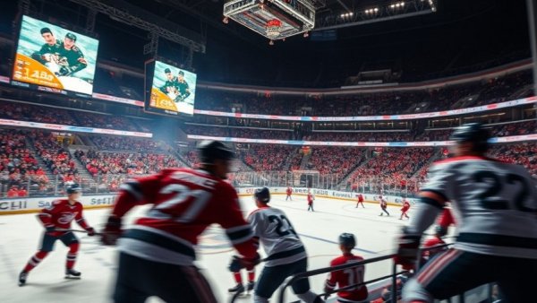 Marchand's puck bounce: intense hockey playoff action on the ice.