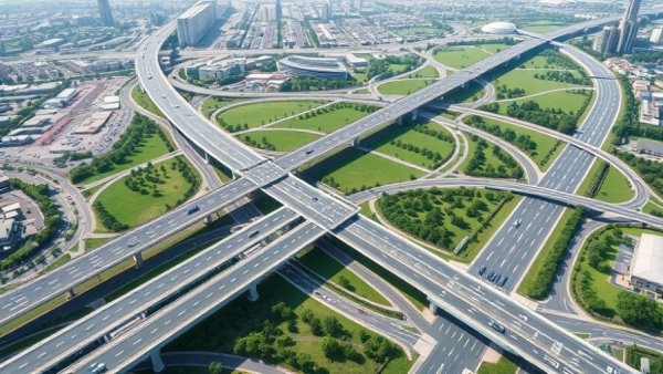 Illustration of Austin I-35 cap-and-stitch plan showing overpasses and green spaces.