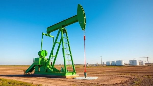 Pumpjack in Texas oil field assessing methane pollution.