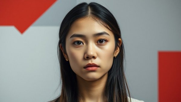 Serious young woman in a news graphic, San Antonio news context.