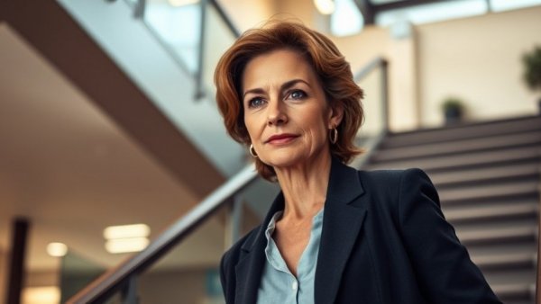 Concerns for young women future in modern office setting.