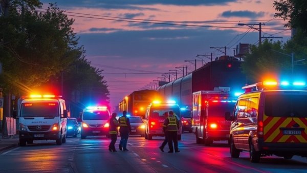 Emergency response at train crossing, San Antonio news.