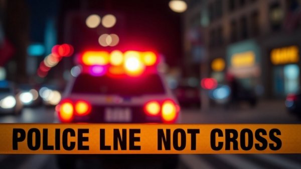 San Antonio traffic safety scene with police tape and lights