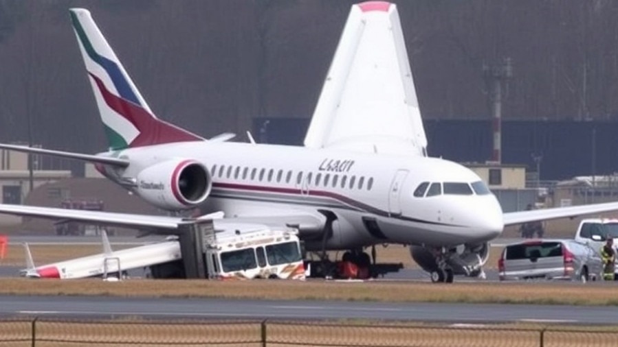 LaGuardia Airport closure nighttime emergency scene with responders.