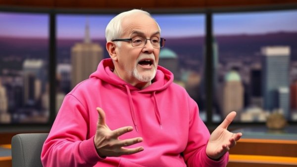 Older man discussing 'Trump Derangement Syndrome' on a talk show.