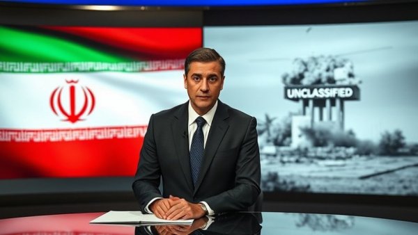 Intriguing news report on Iran's influence on America with split-screen visuals.