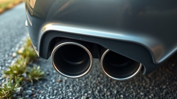 Car's dual exhaust pipes in new emissions test Bexar County.