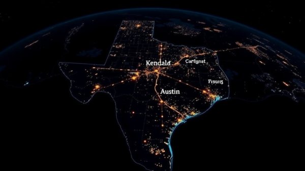 International Dark Sky Community map highlighting Kendall County