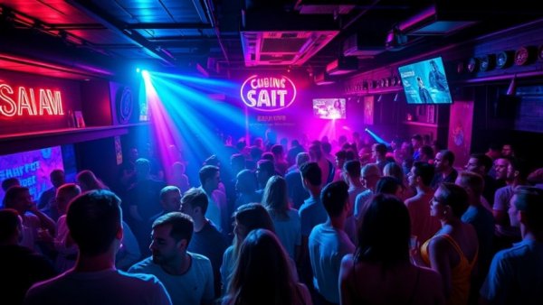 San Antonio nightlife scene with vibrant nightclub ambiance.