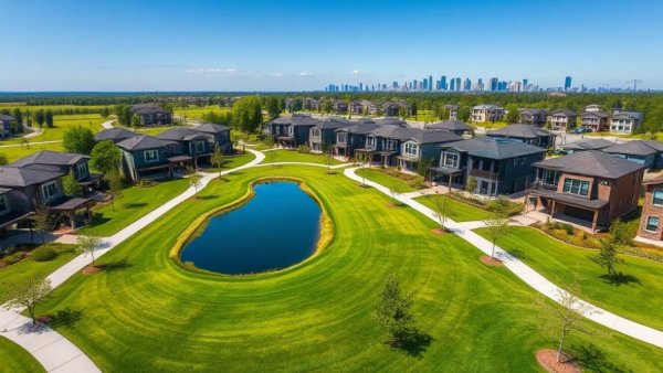 Aerial view of Lovett Kolbe Farms residential area showcasing the final phase.