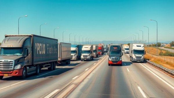 Dalilah's Law for trucking safety depicted by trucks on a busy highway.