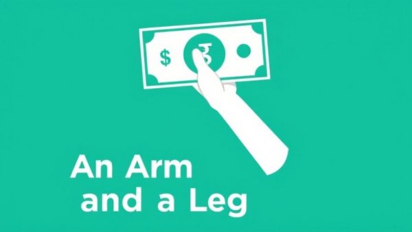 Minimalist illustration representing rising health care costs with 'An Arm and a Leg' text.