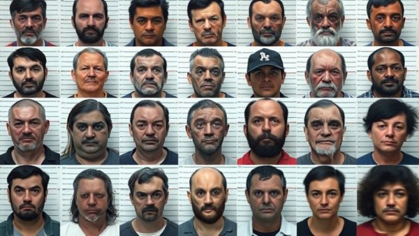 Dallas news robbery arrests collage with multiple mugshots.