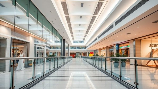 Modern shopping mall corridor highlighting Dallas economic development potential.